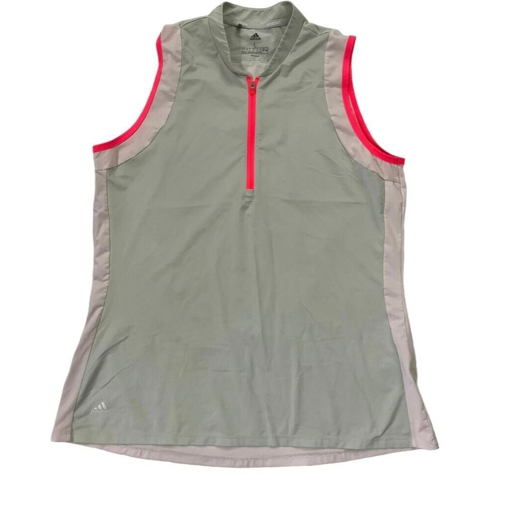 Adidas Women Size Large Mint Green Sporty Sleeveless Shirt Tank Top 4-573